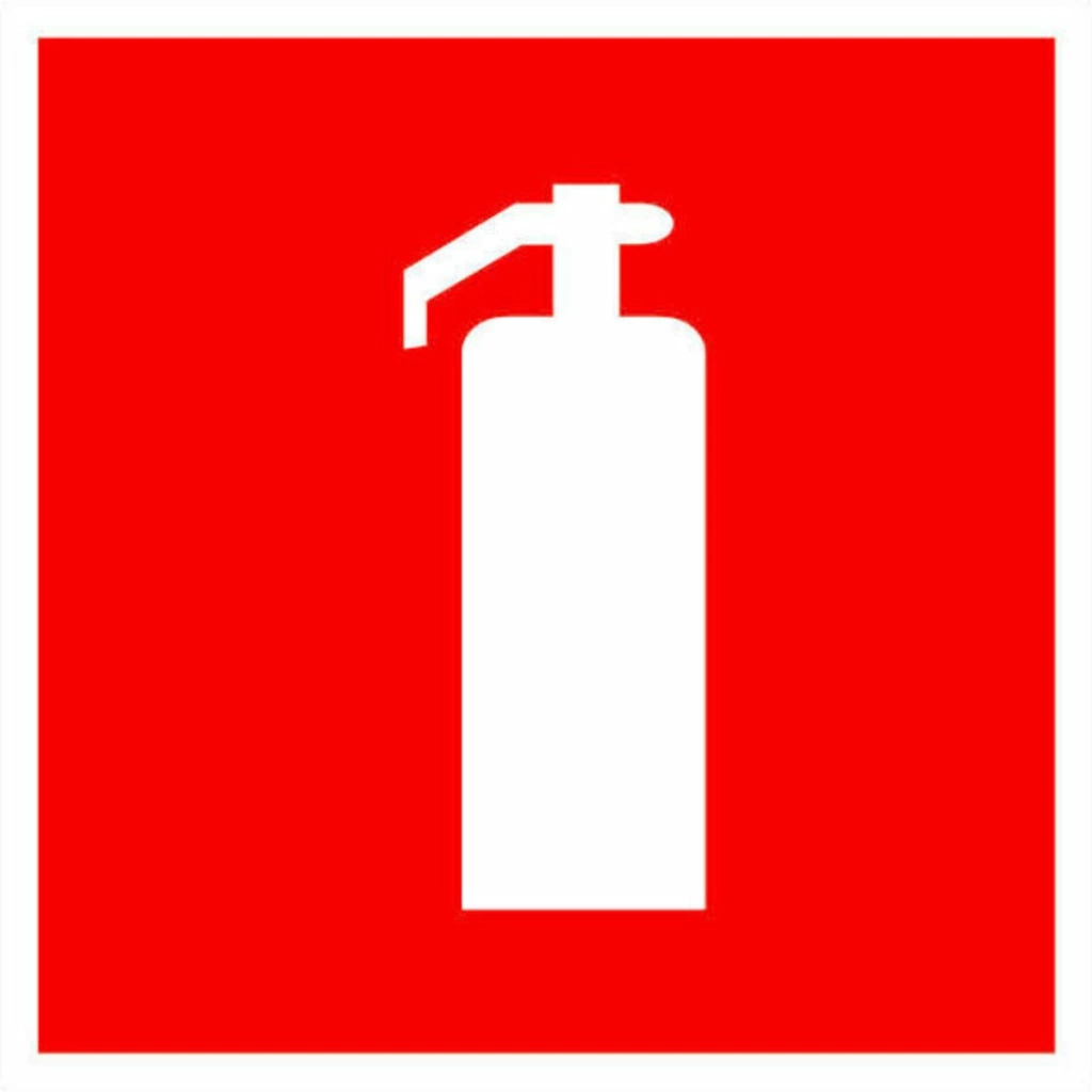 Знак ПБ F04 Огнетушитель 150х150